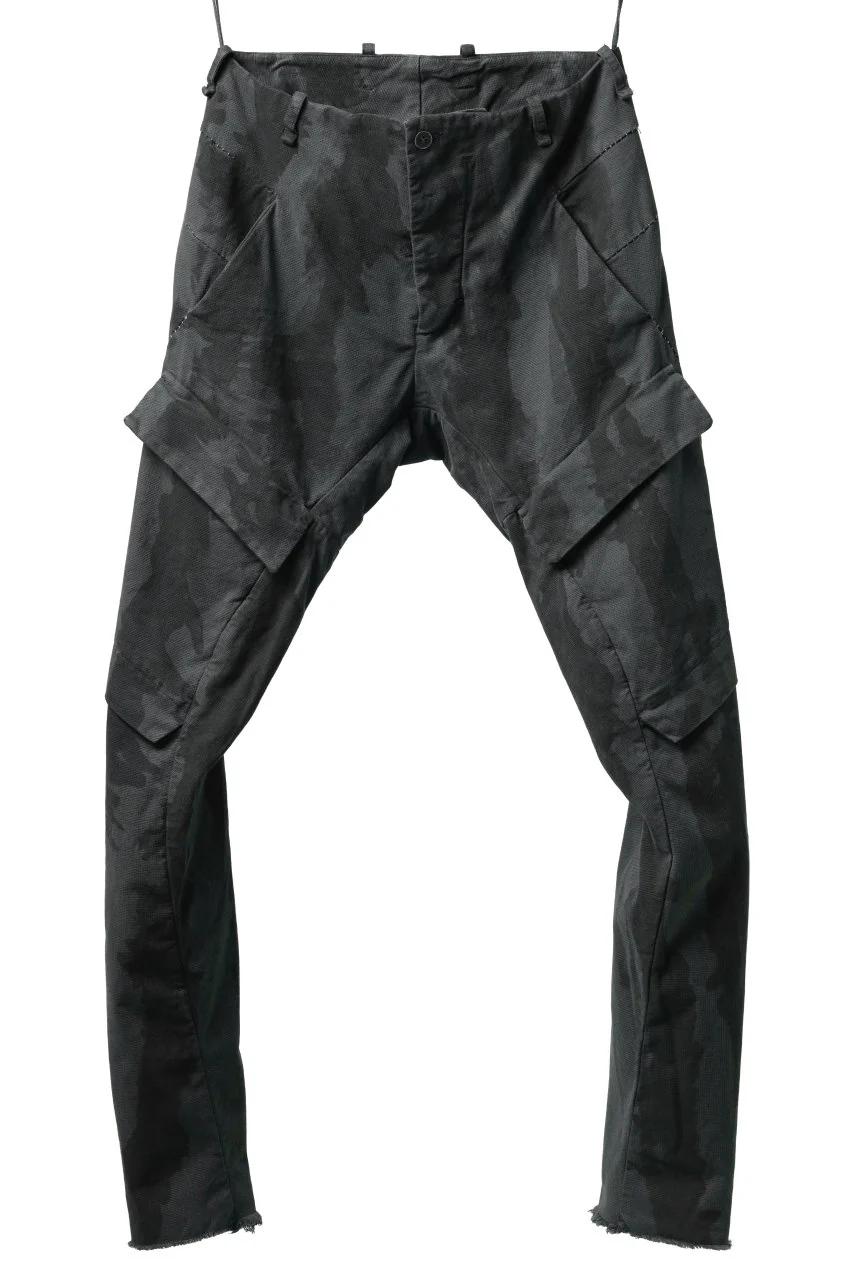 masnada BAGGY CARGO PANTS / STRETCH MICRO RIP COTTON (CAMO LEGION)