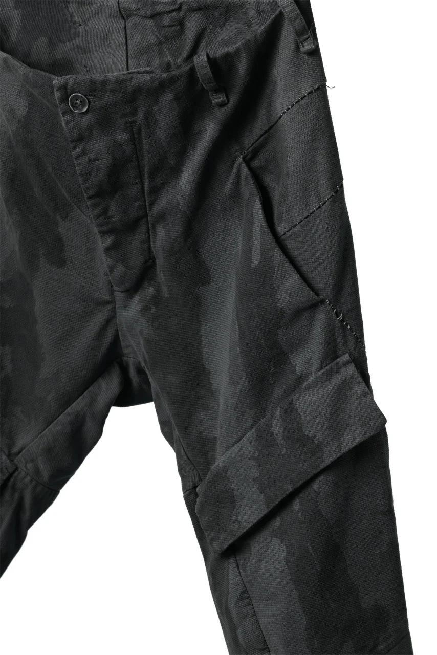 masnada BAGGY CARGO PANTS / STRETCH MICRO RIP COTTON (CAMO LEGION) - Image 20
