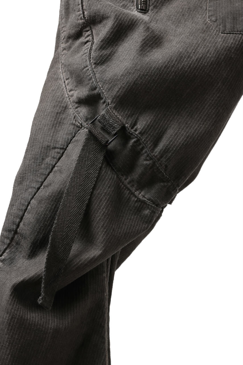 masnada BAGGY GUSSET POCKET PANTS / STRETCH RELIEF STRIPE COTTON (DUST) - Image 17