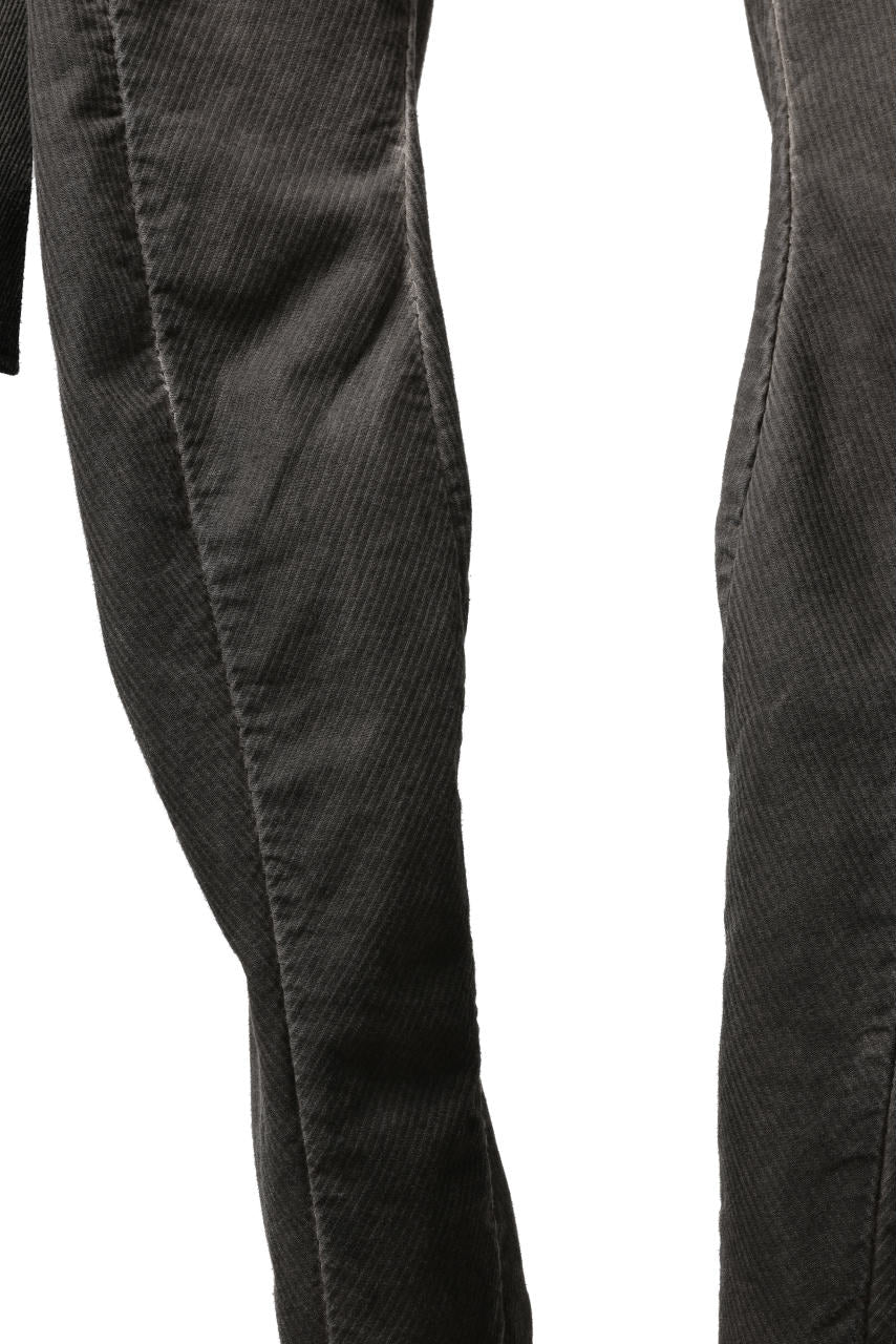 masnada BAGGY GUSSET POCKET PANTS / STRETCH RELIEF STRIPE COTTON (DUST) - Image 9