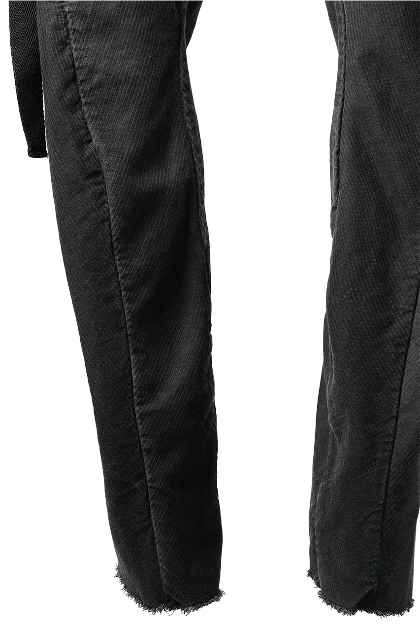 masnada BAGGY GUSSET POCKET PANTS / STRETCH RELIEF STRIPE COTTON (LEGION) - Image 10
