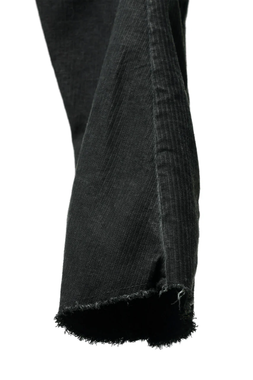 masnada BAGGY GUSSET POCKET PANTS / STRETCH RELIEF STRIPE COTTON (LEGION) - Image 17