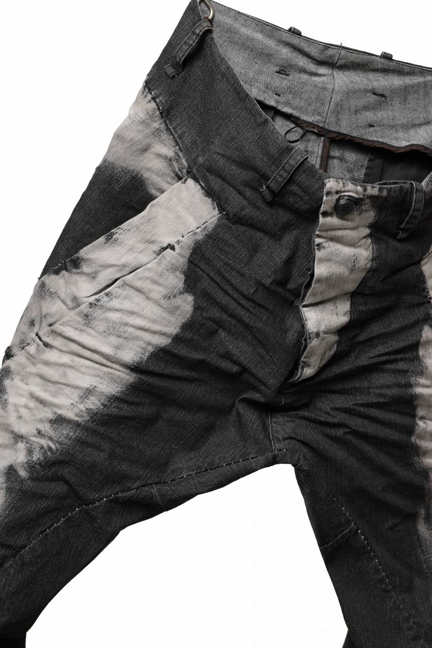 masnada BAGGY OBLIQUE POCKET JEANS / REPURPOSED STRETCH JEANS (CORRODED) - Image 11