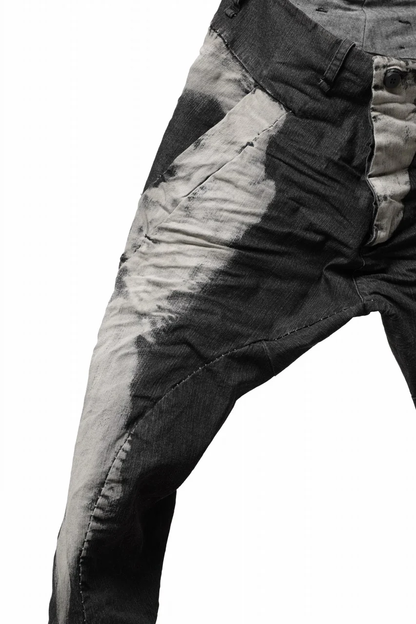 masnada BAGGY OBLIQUE POCKET JEANS / REPURPOSED STRETCH JEANS (CORRODED) - Image 12