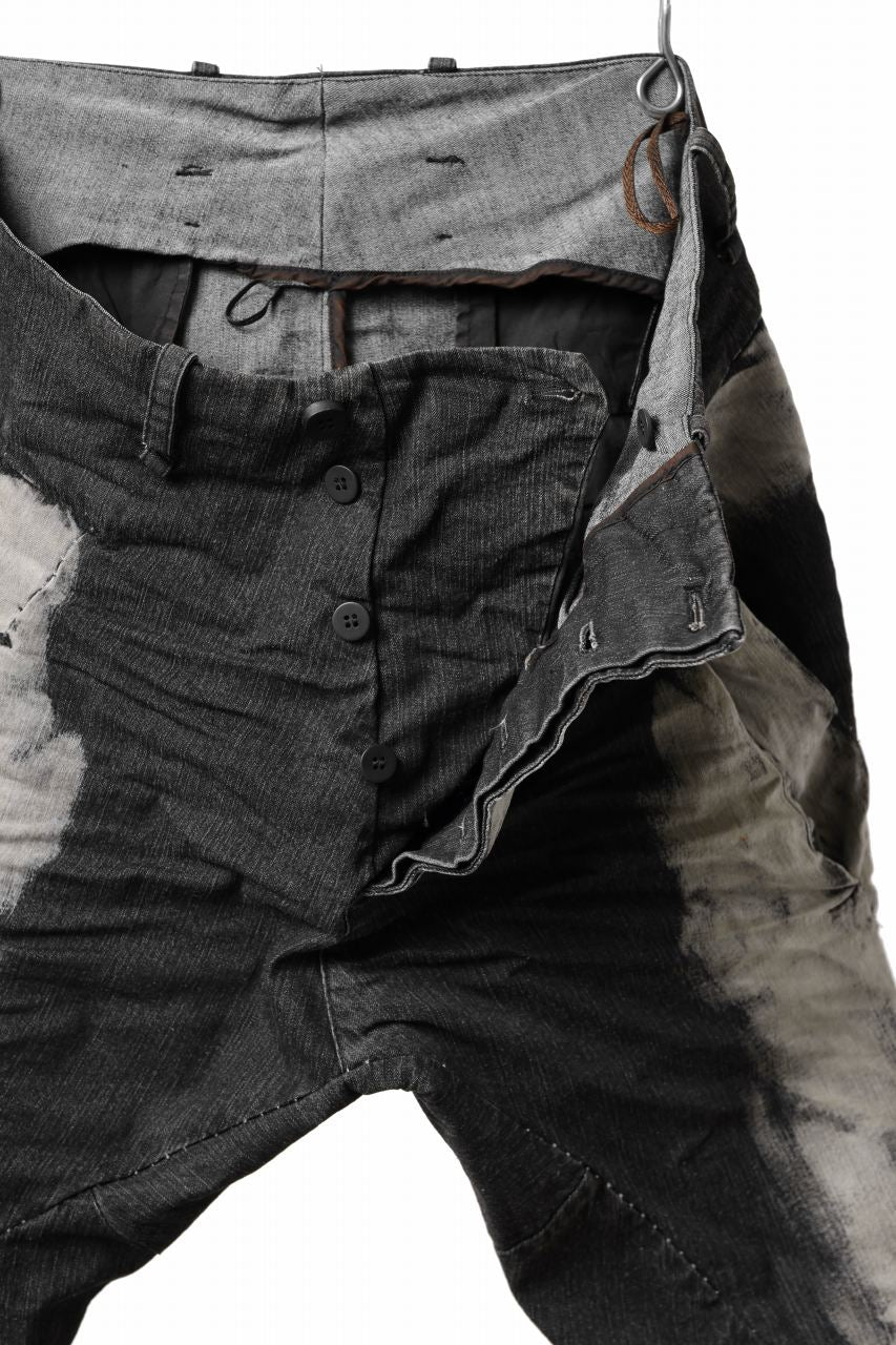 masnada BAGGY OBLIQUE POCKET JEANS / REPURPOSED STRETCH JEANS (CORRODED) - Image 17