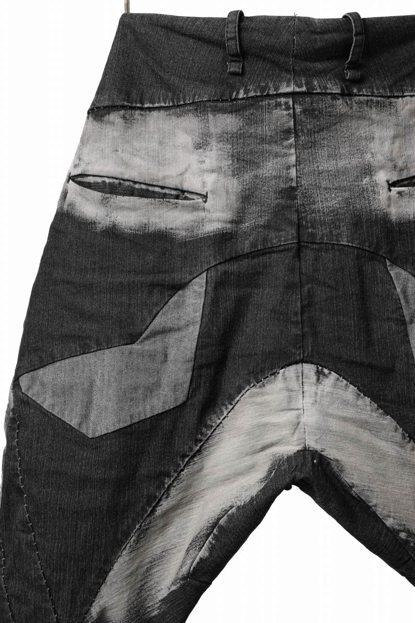 masnada BAGGY OBLIQUE POCKET JEANS / REPURPOSED STRETCH JEANS (CORRODED) - Image 18