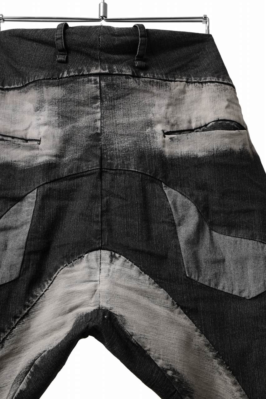 masnada BAGGY OBLIQUE POCKET JEANS / REPURPOSED STRETCH JEANS (CORRODED) - Image 19