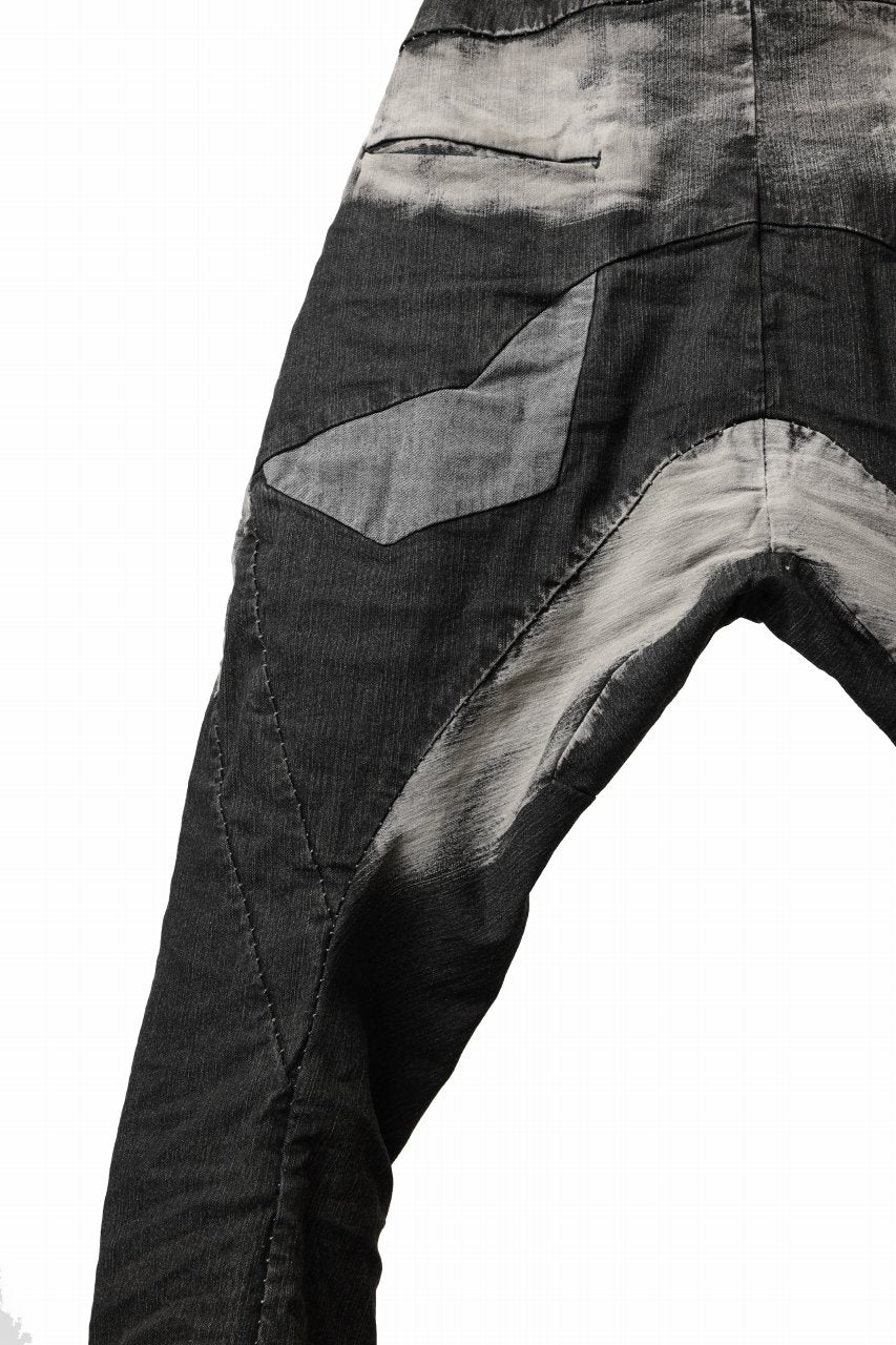 masnada BAGGY OBLIQUE POCKET JEANS / REPURPOSED STRETCH JEANS (CORRODED) - Image 20