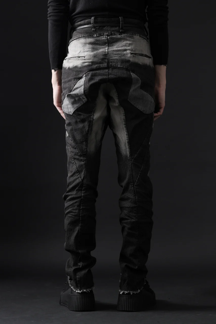 masnada BAGGY OBLIQUE POCKET JEANS / REPURPOSED STRETCH JEANS (CORRODED) - Image 25