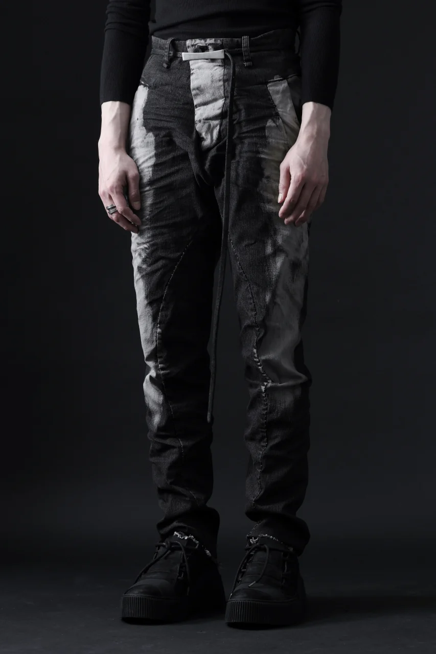 masnada BAGGY OBLIQUE POCKET JEANS / REPURPOSED STRETCH JEANS (CORRODED) - Image 26