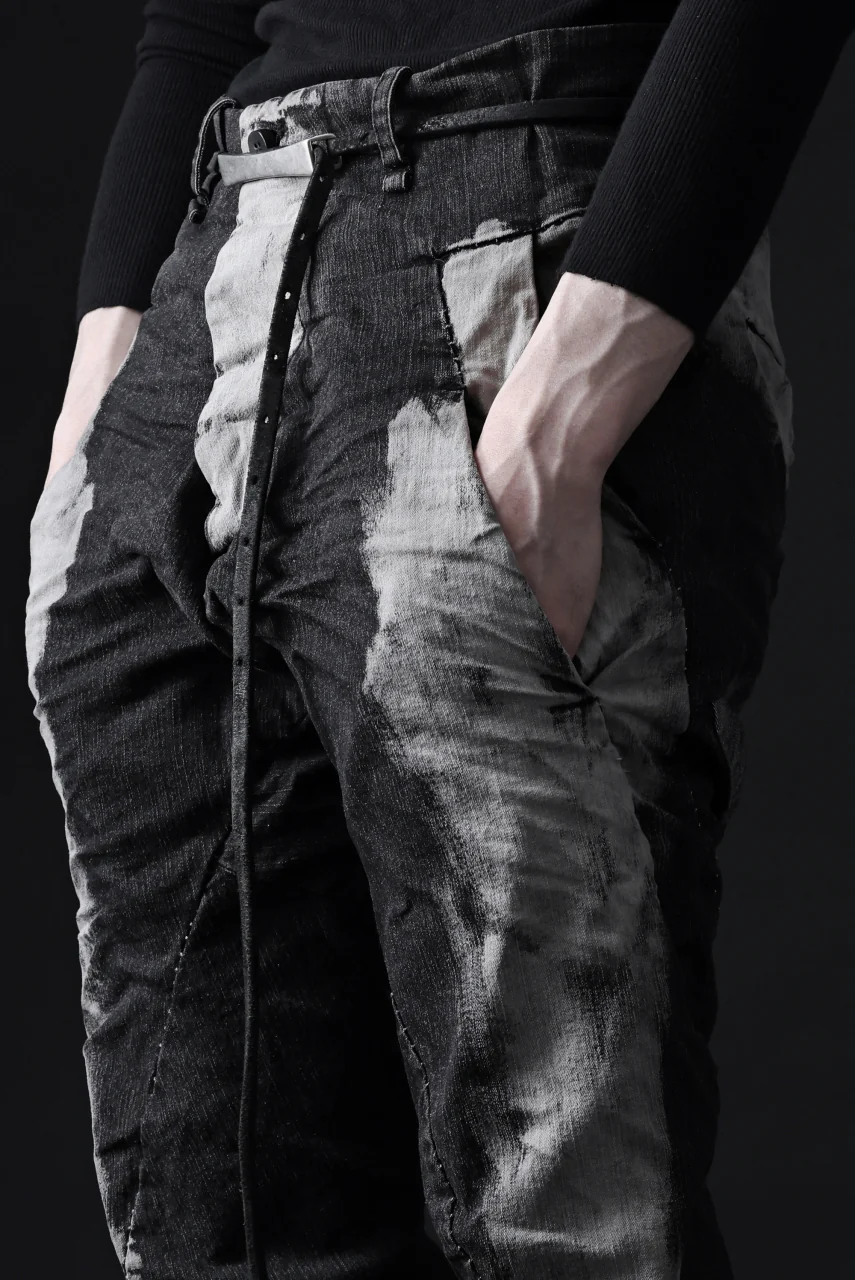 masnada BAGGY OBLIQUE POCKET JEANS / REPURPOSED STRETCH JEANS (CORRODED) - Image 30
