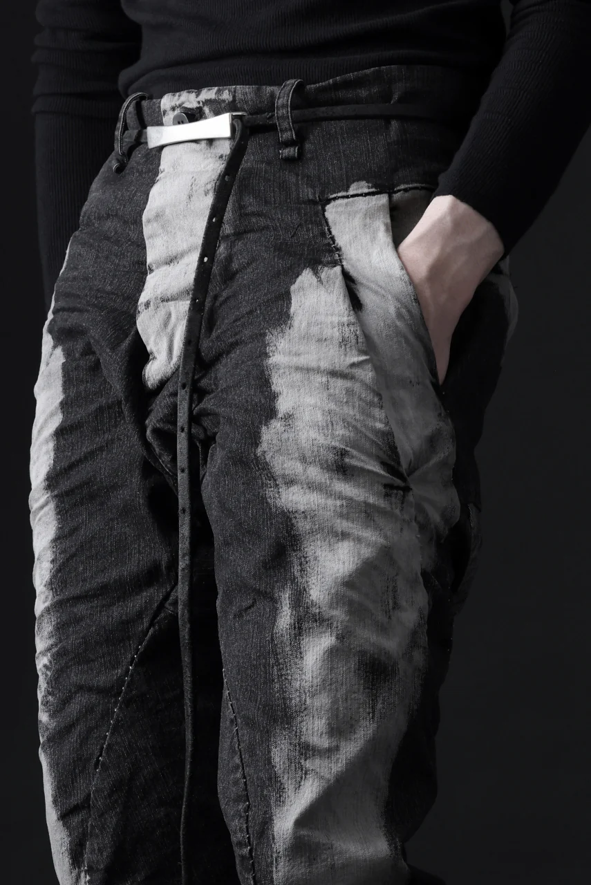 masnada BAGGY OBLIQUE POCKET JEANS / REPURPOSED STRETCH JEANS (CORRODED) - Image 31