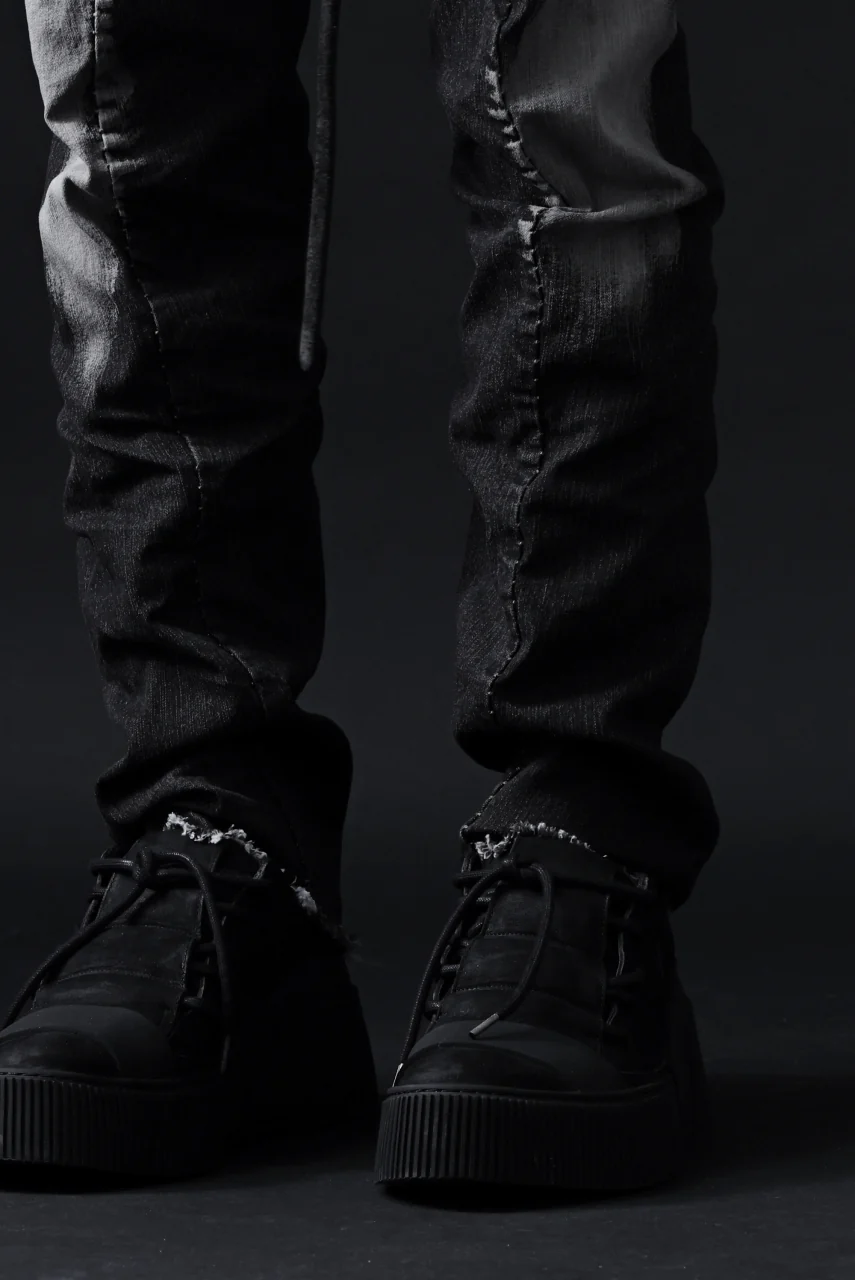 masnada BAGGY OBLIQUE POCKET JEANS / REPURPOSED STRETCH JEANS (CORRODED) - Image 32