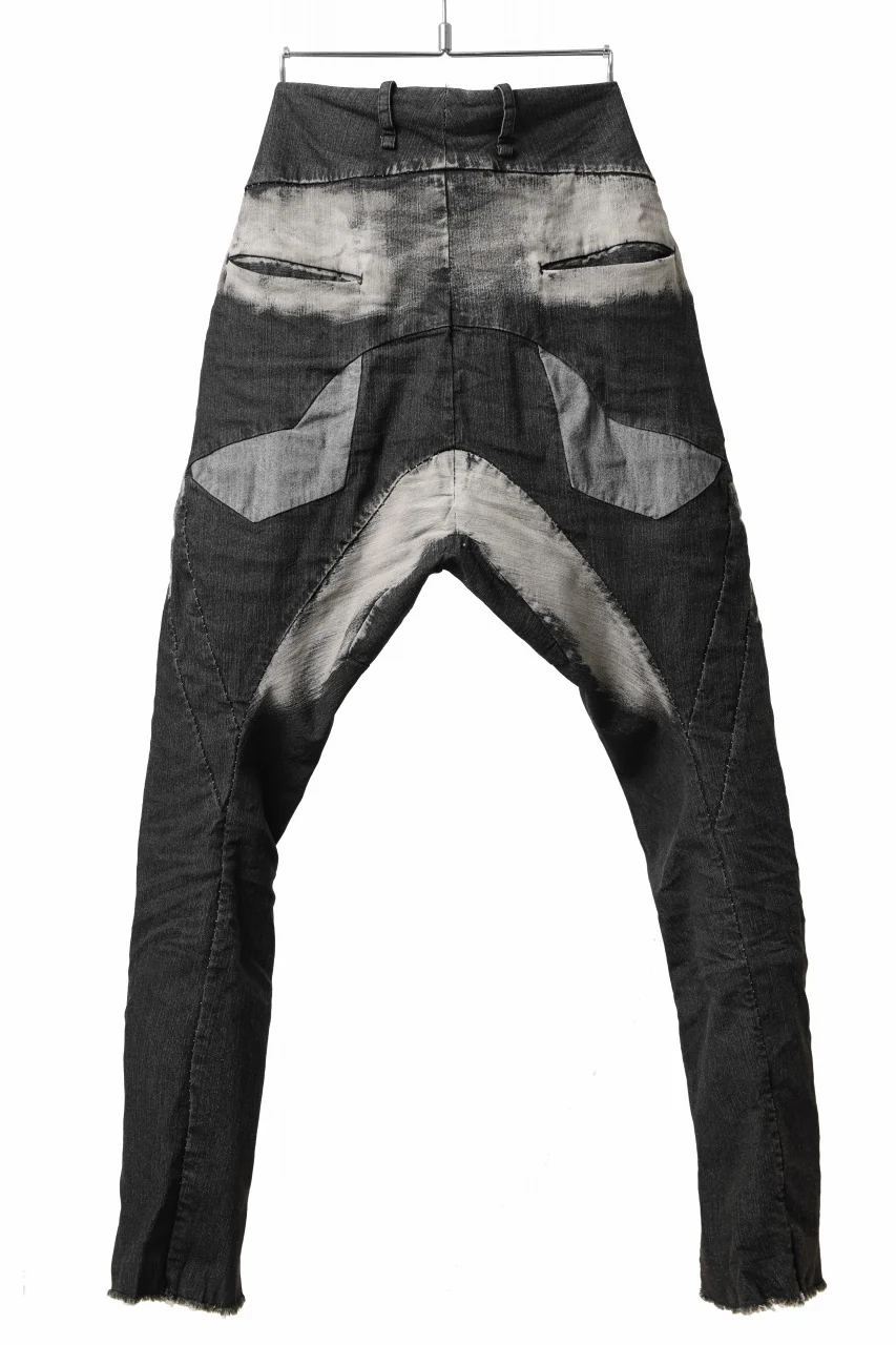 masnada BAGGY OBLIQUE POCKET JEANS / REPURPOSED STRETCH JEANS (CORRODED) - Image 7