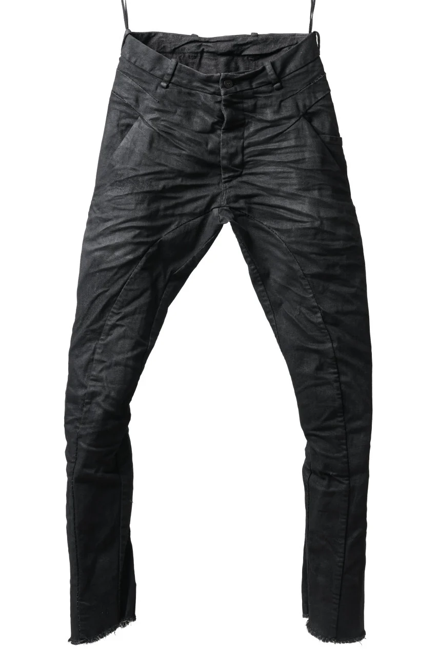masnada BAGGY SCARRED STRETCH JEANS (SMEARED BLACK)