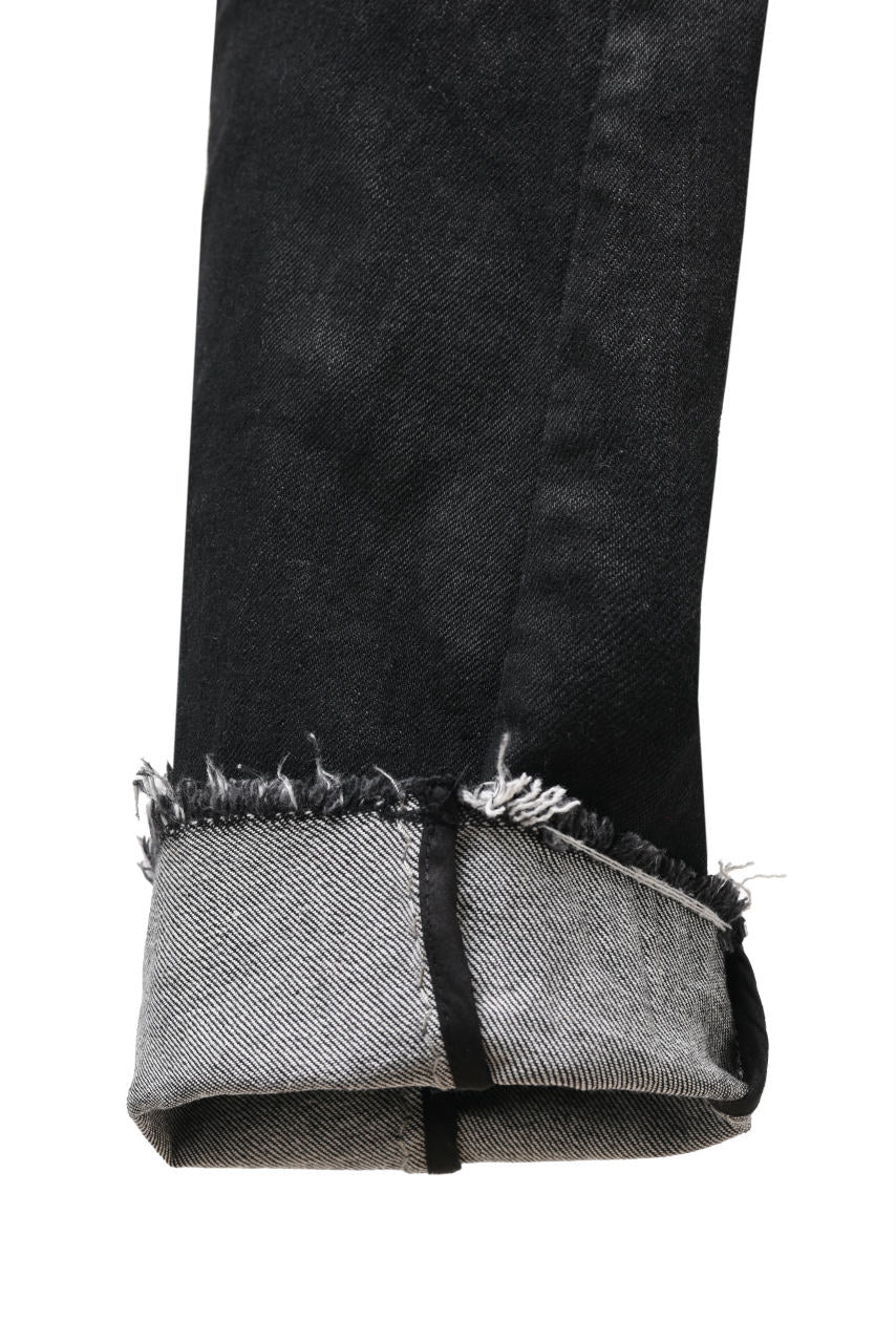 masnada BAGGY SCARRED STRETCH JEANS (SMEARED BLACK) - Image 24
