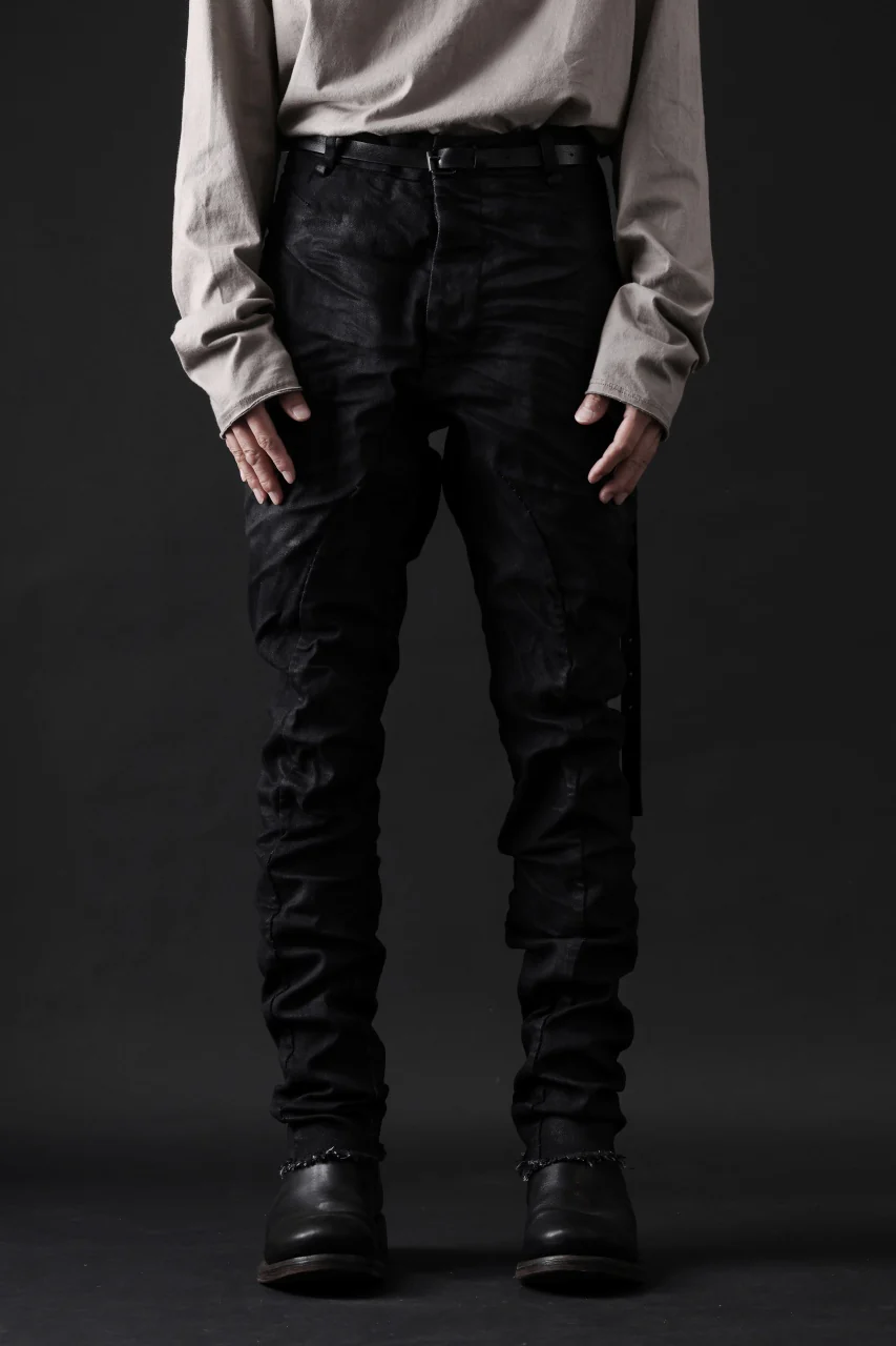 masnada BAGGY SCARRED STRETCH JEANS (SMEARED BLACK) - Image 26