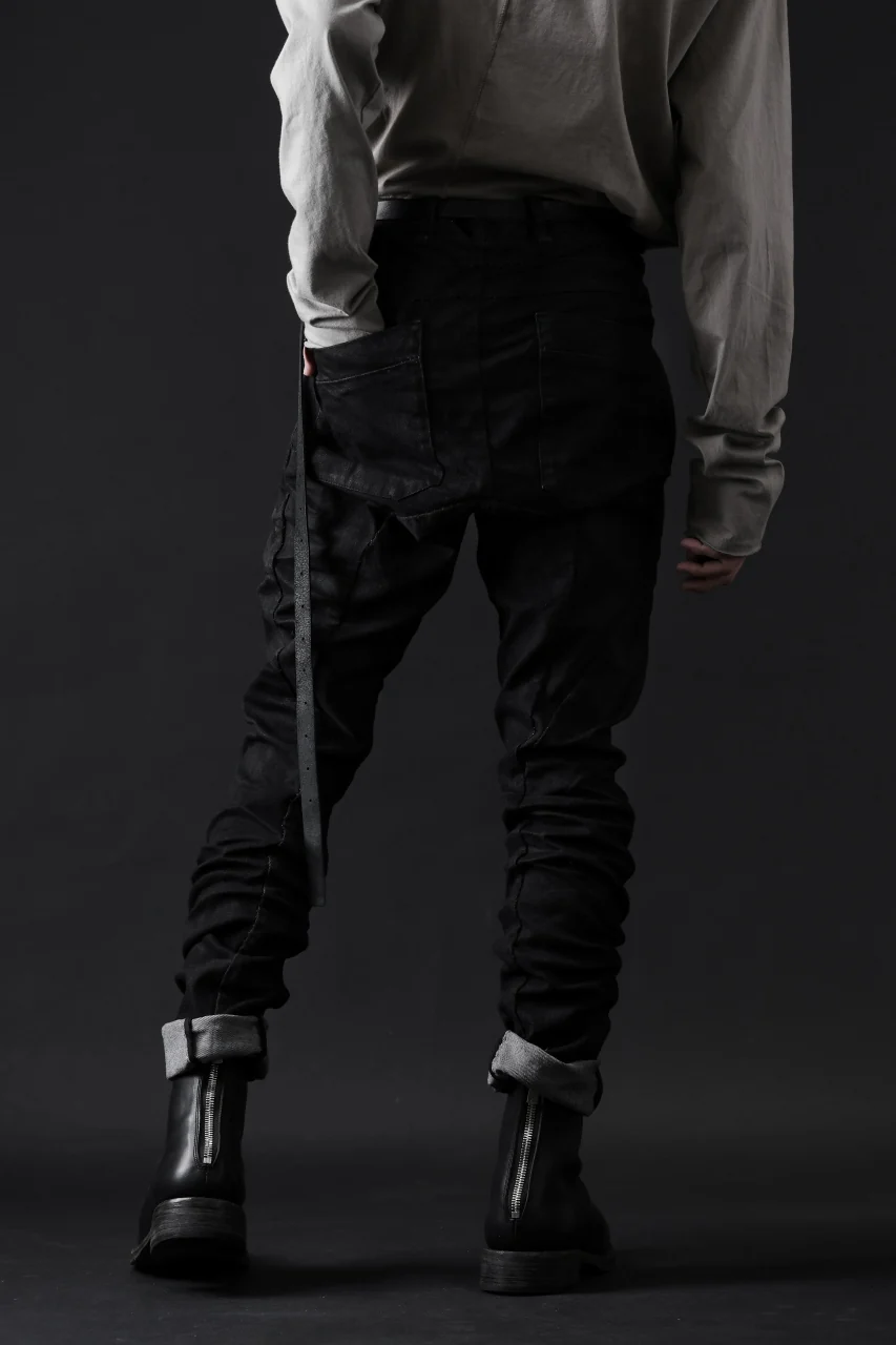 masnada BAGGY SCARRED STRETCH JEANS (SMEARED BLACK) - Image 28