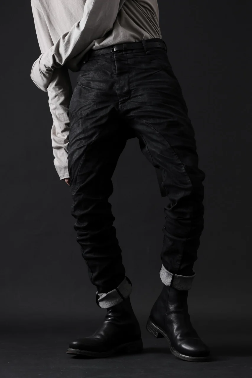 masnada BAGGY SCARRED STRETCH JEANS (SMEARED BLACK) - Image 29
