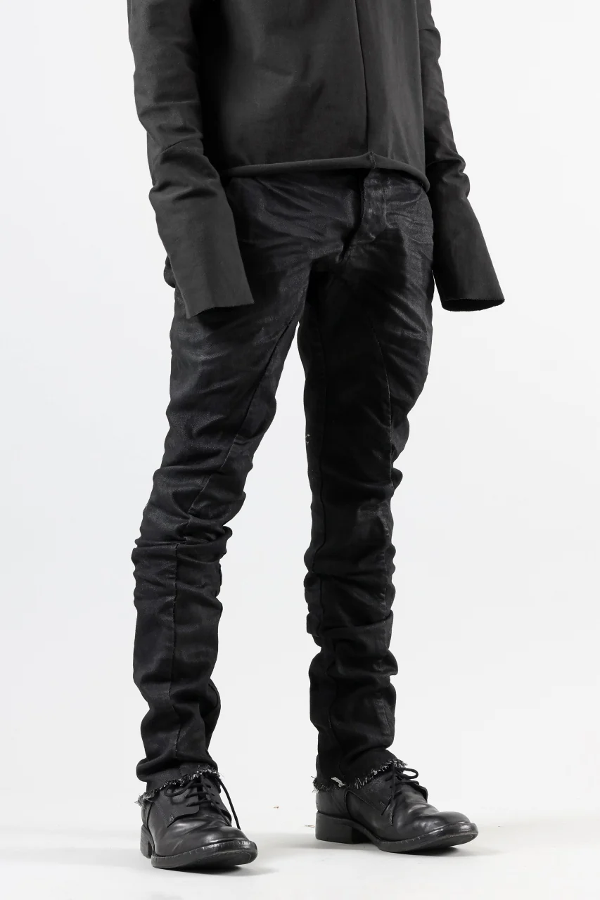 masnada BAGGY SCARRED STRETCH JEANS (SMEARED BLACK) - Image 3
