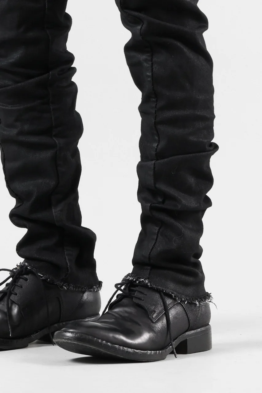 masnada BAGGY SCARRED STRETCH JEANS (SMEARED BLACK) - Image 37