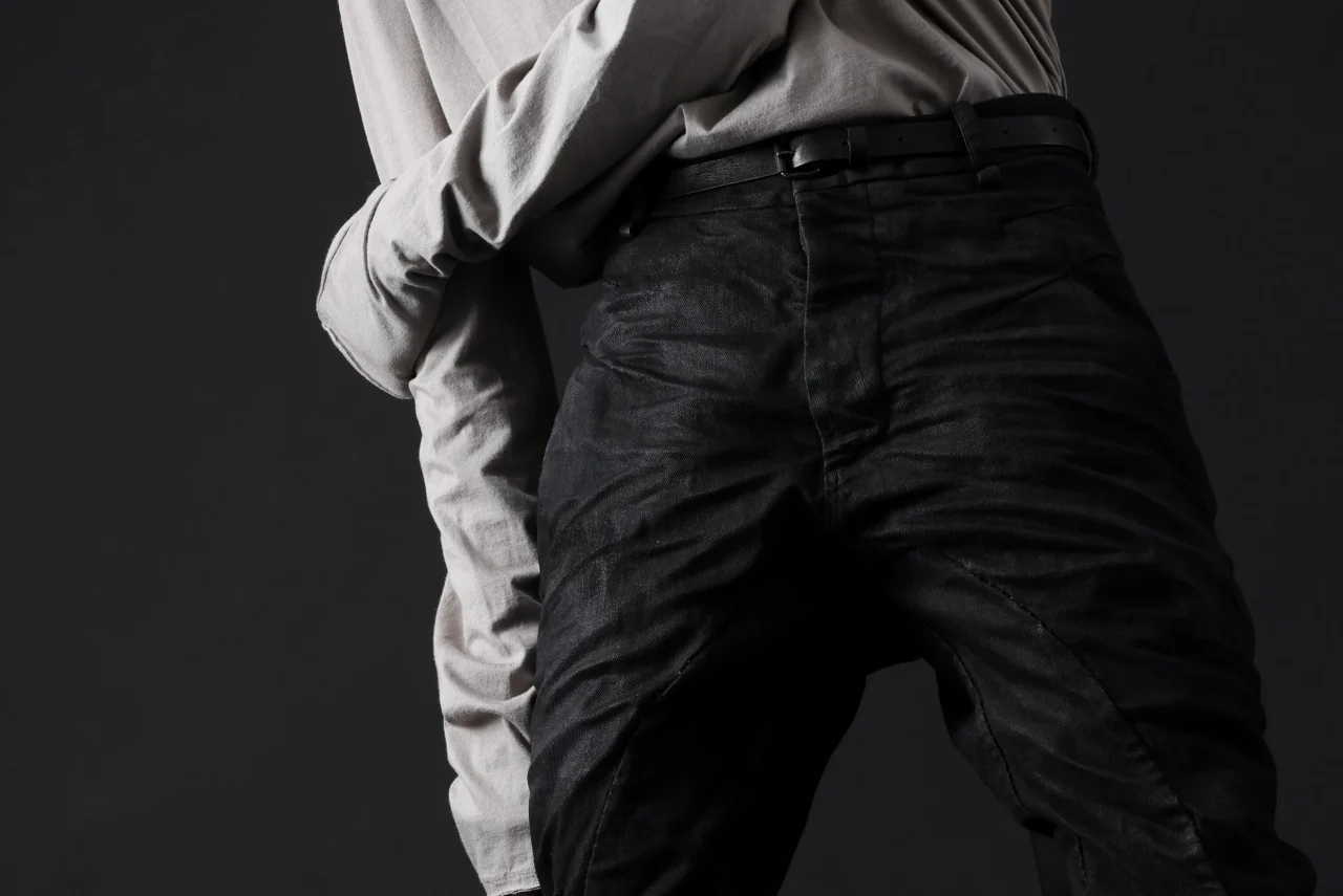 masnada BAGGY SCARRED STRETCH JEANS (SMEARED BLACK) - Image 42