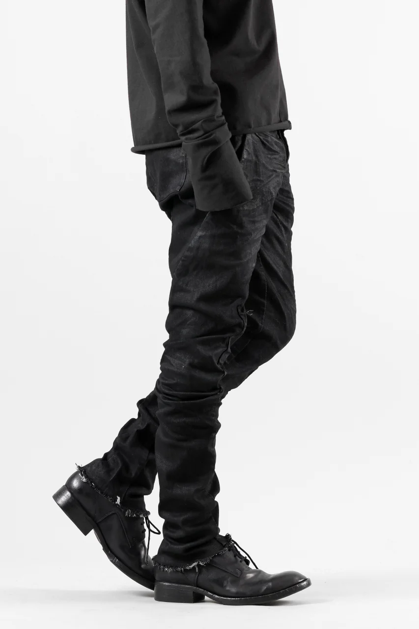 masnada BAGGY SCARRED STRETCH JEANS (SMEARED BLACK) - Image 5
