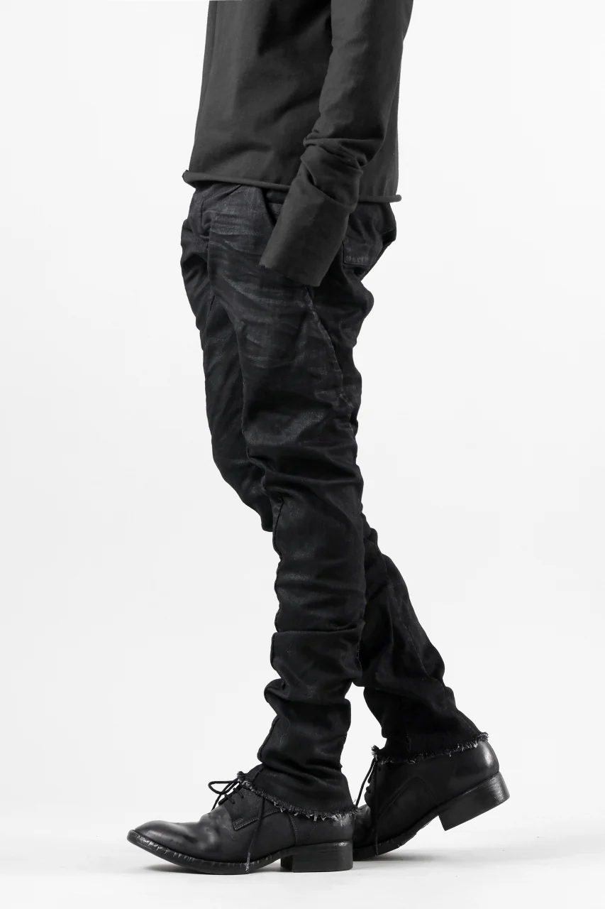 masnada BAGGY SCARRED STRETCH JEANS (SMEARED BLACK) - Image 6