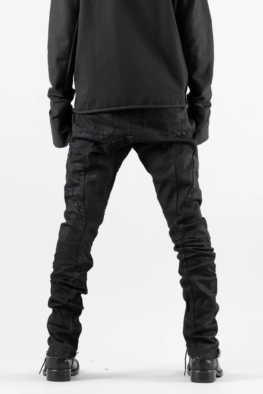 masnada BAGGY SCARRED STRETCH JEANS (SMEARED BLACK) - Image 7