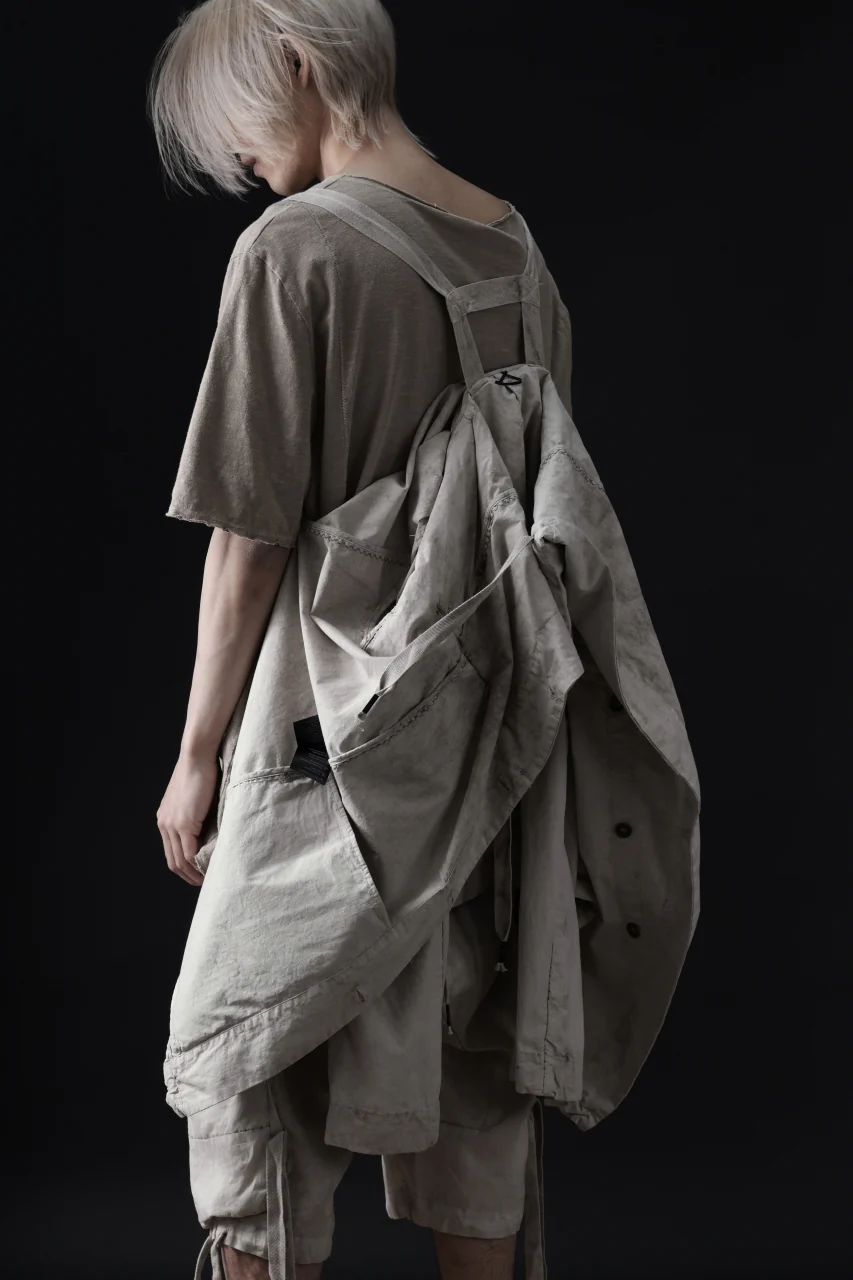 masnada CROPPED LOOSE POCKET PARKA JACKET / STRETCH COTTON RIPSTOP (FLINT) - Image 41