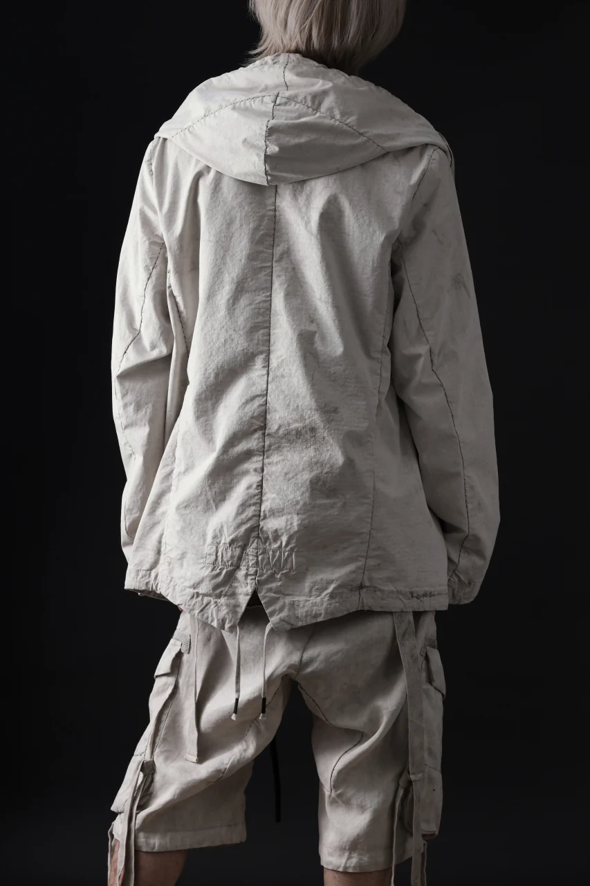 masnada CROPPED LOOSE POCKET PARKA JACKET / STRETCH COTTON RIPSTOP (FLINT) - Image 5