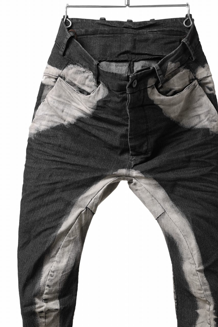 masnada CURVED SLIM 6 POCKET JEANS / REPURPOSED STRETCH JEANS (CORRODED) - Image 10