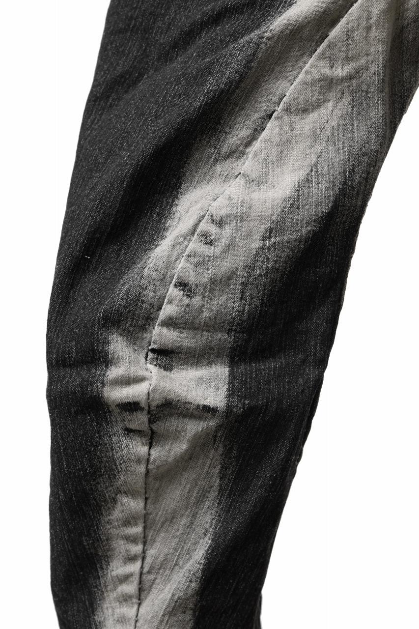 masnada CURVED SLIM 6 POCKET JEANS / REPURPOSED STRETCH JEANS (CORRODED) - Image 11