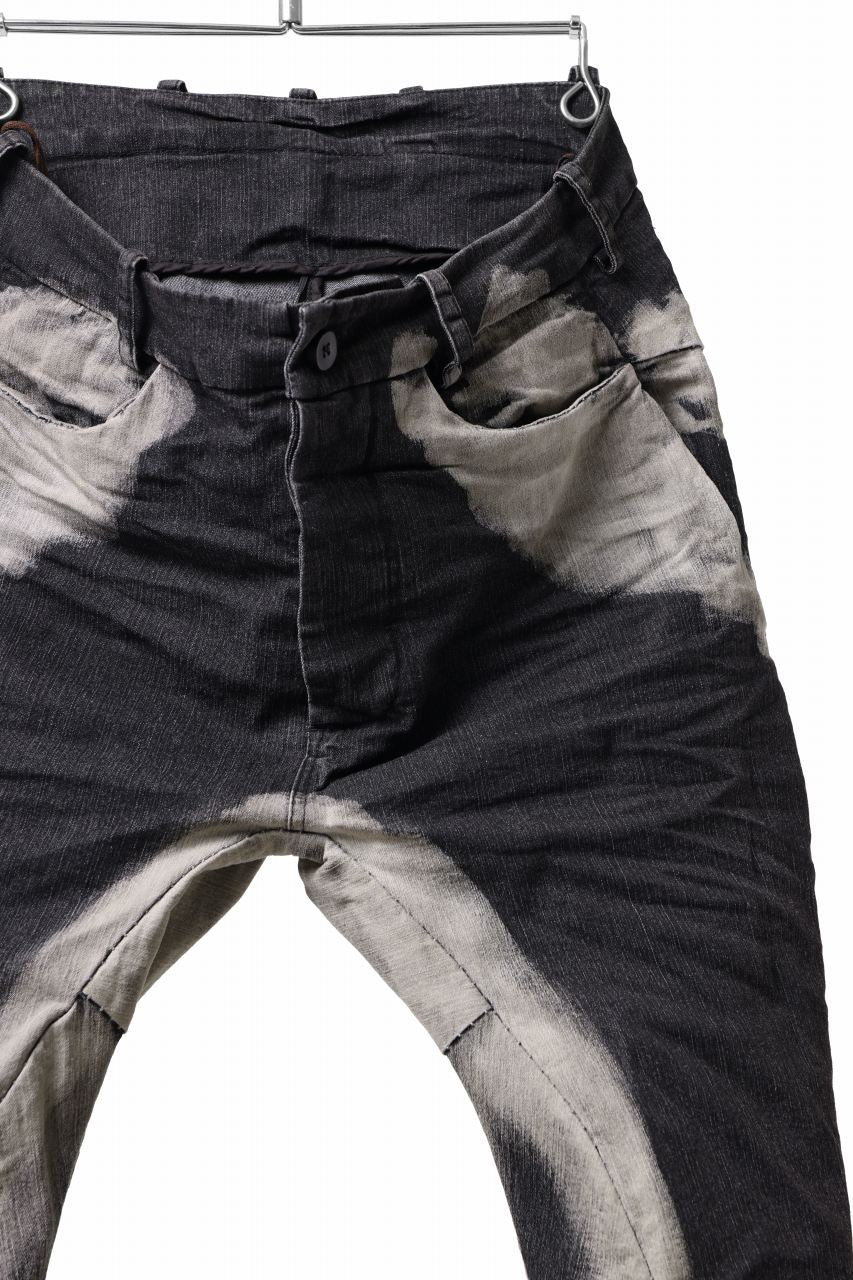 masnada CURVED SLIM 6 POCKET JEANS / REPURPOSED STRETCH JEANS (CORRODED) - Image 12
