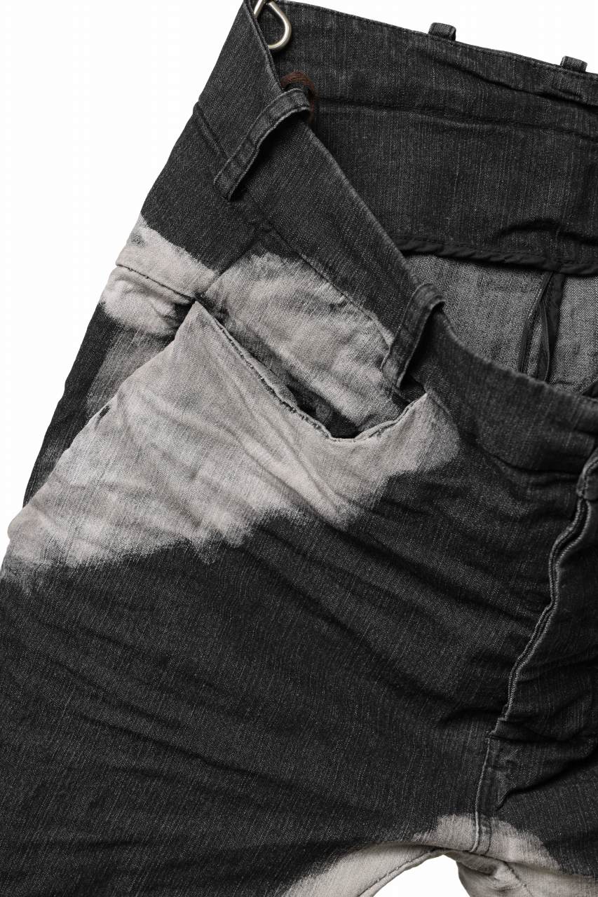 masnada CURVED SLIM 6 POCKET JEANS / REPURPOSED STRETCH JEANS (CORRODED) - Image 14