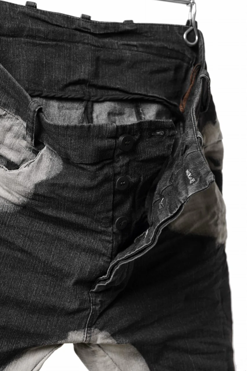 masnada CURVED SLIM 6 POCKET JEANS / REPURPOSED STRETCH JEANS (CORRODED) - Image 19