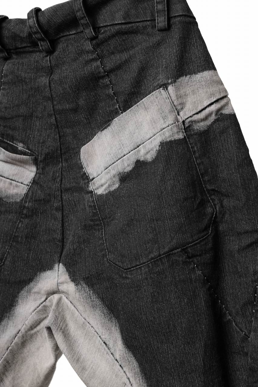 masnada CURVED SLIM 6 POCKET JEANS / REPURPOSED STRETCH JEANS (CORRODED) - Image 24