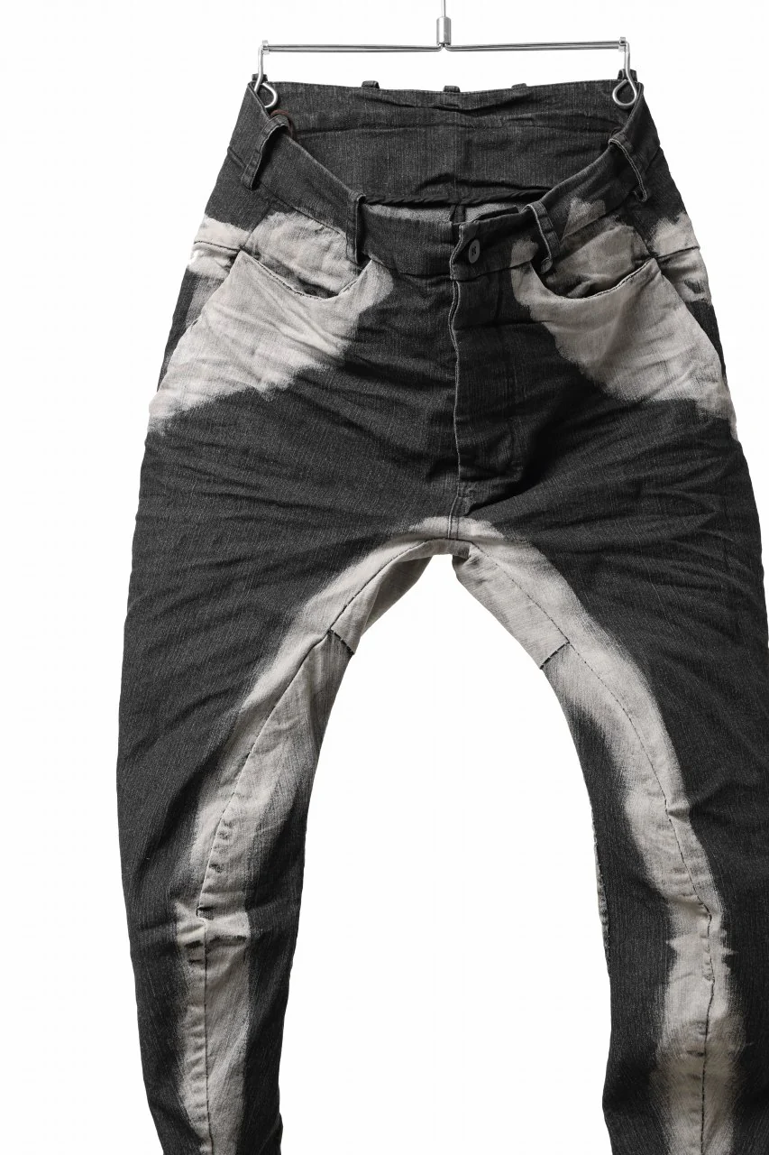 masnada CURVED SLIM 6 POCKET JEANS / REPURPOSED STRETCH JEANS (CORRODED) - Image 9