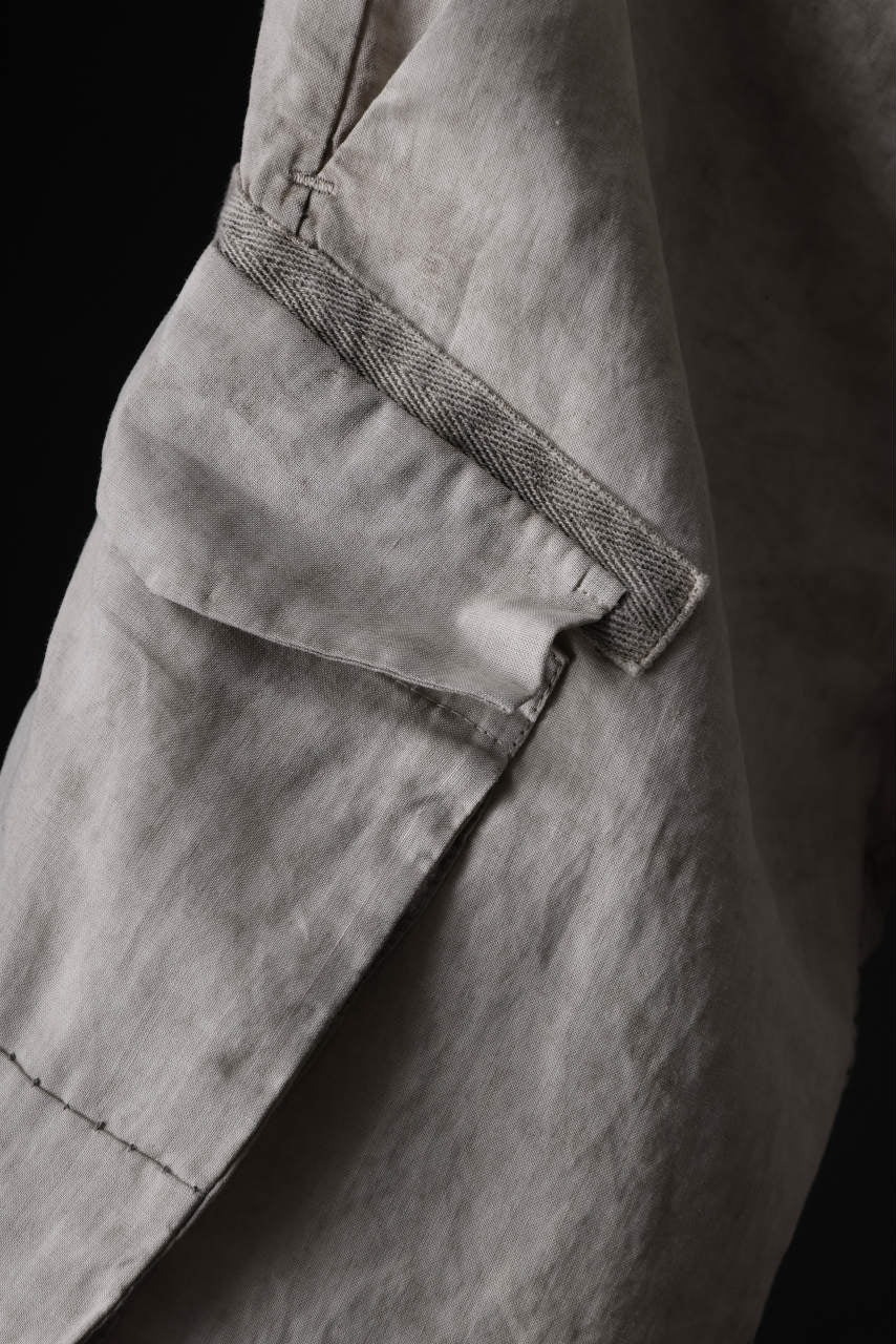 masnada DRAWSTRING HEM BERMUDAS / GARMENT DYE RAMIE (FLINT) - Image 14
