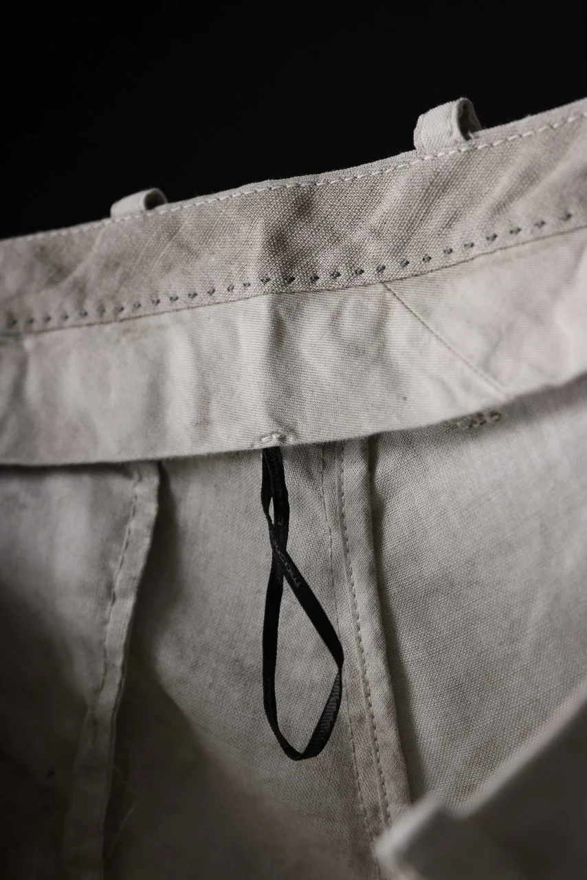 masnada DRAWSTRING HEM BERMUDAS / GARMENT DYE RAMIE (FLINT) - Image 16