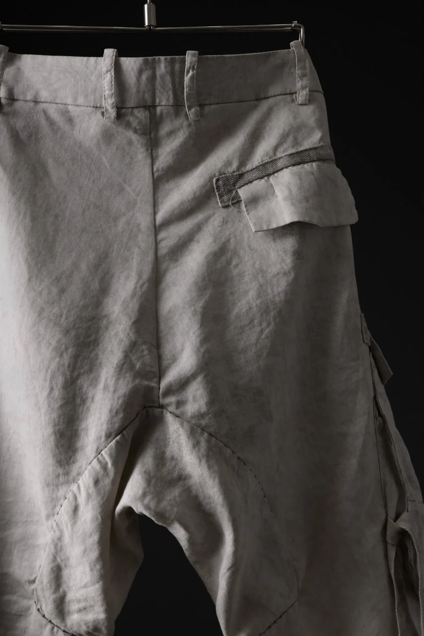masnada DRAWSTRING HEM BERMUDAS / GARMENT DYE RAMIE (FLINT) - Image 20