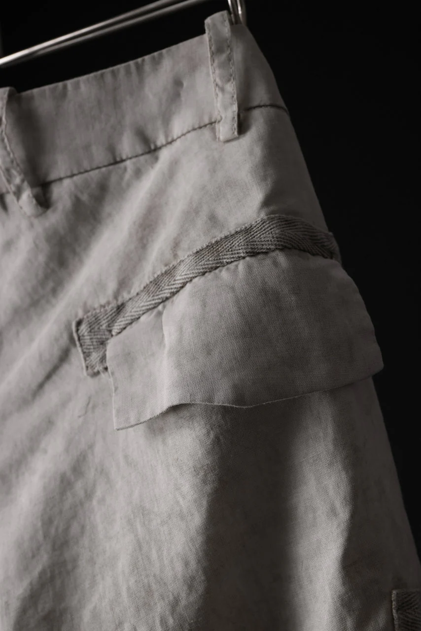 masnada DRAWSTRING HEM BERMUDAS / GARMENT DYE RAMIE (FLINT) - Image 22