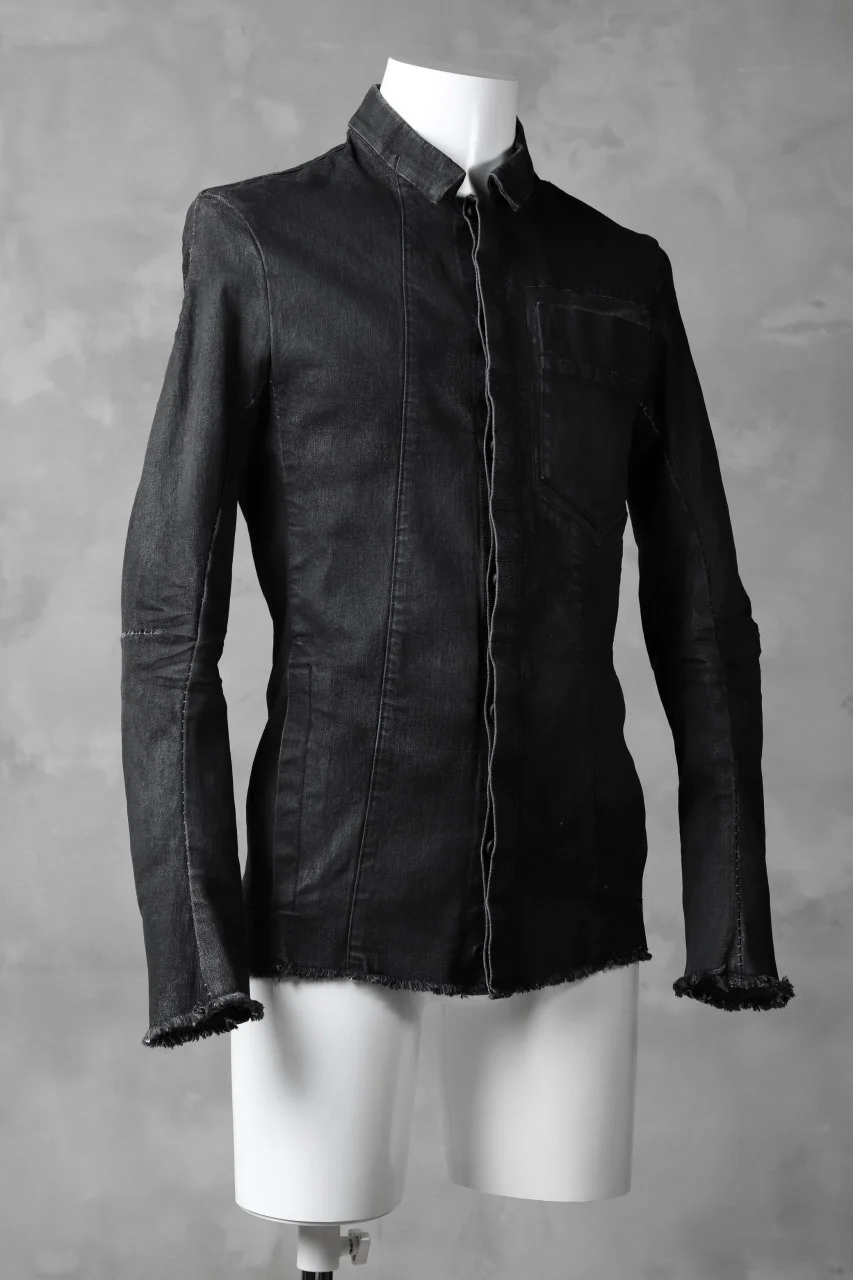 masnada EMBEDDED JEANS JACKET / DENIM ELASTICZZATO (BLACK) - Image 10