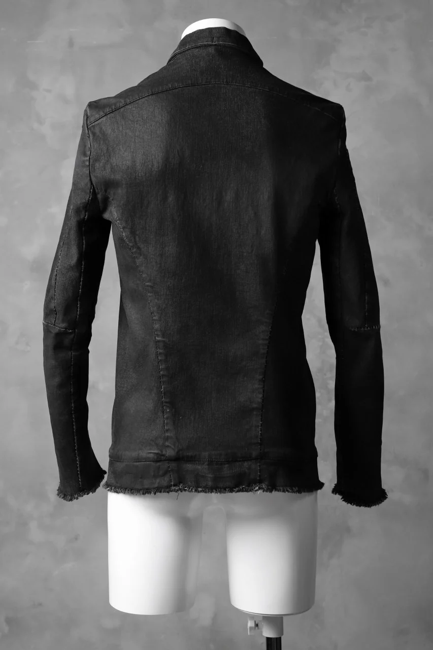 masnada EMBEDDED JEANS JACKET / DENIM ELASTICZZATO (BLACK) - Image 14