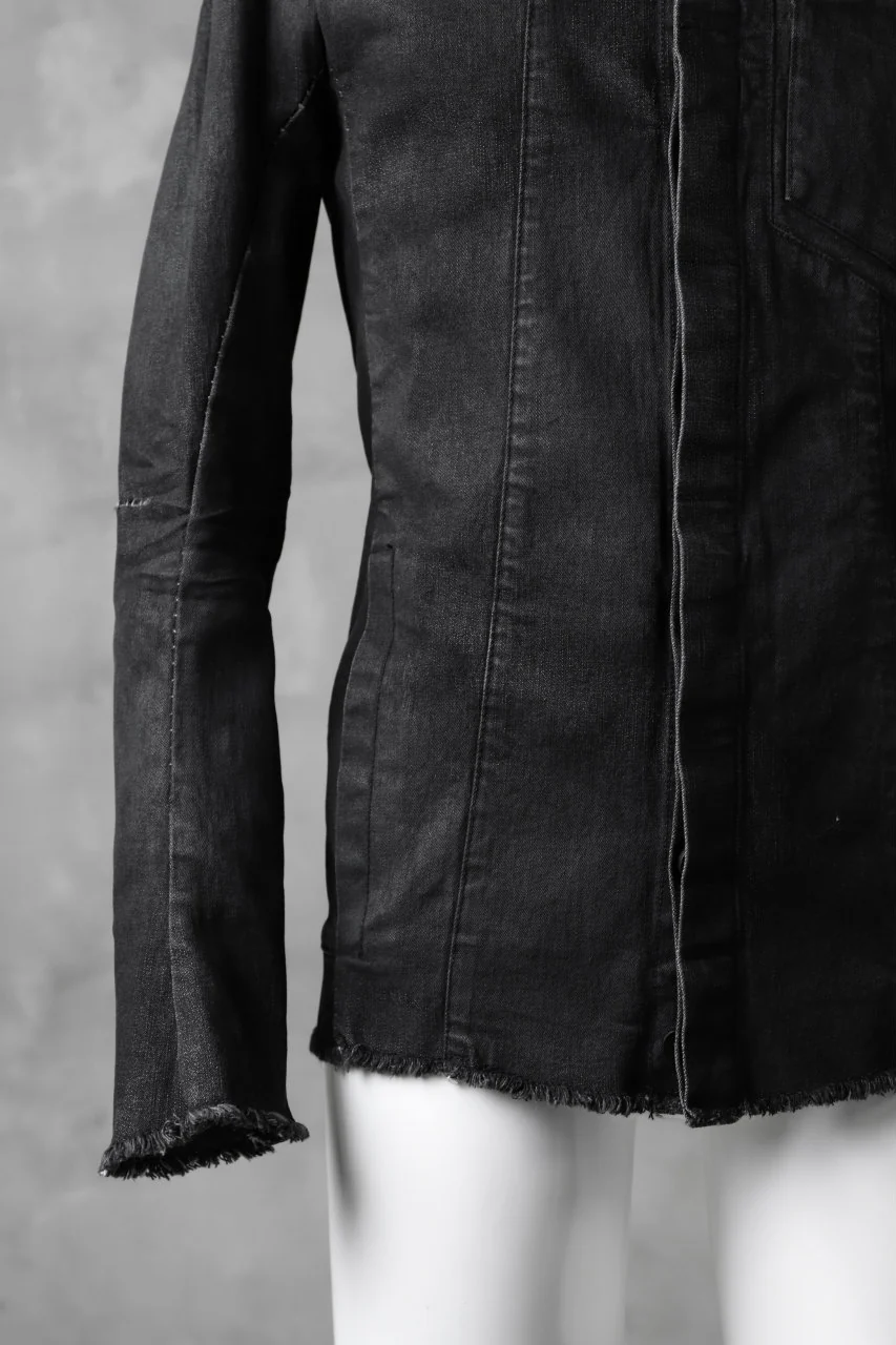 masnada EMBEDDED JEANS JACKET / DENIM ELASTICZZATO (BLACK) - Image 19