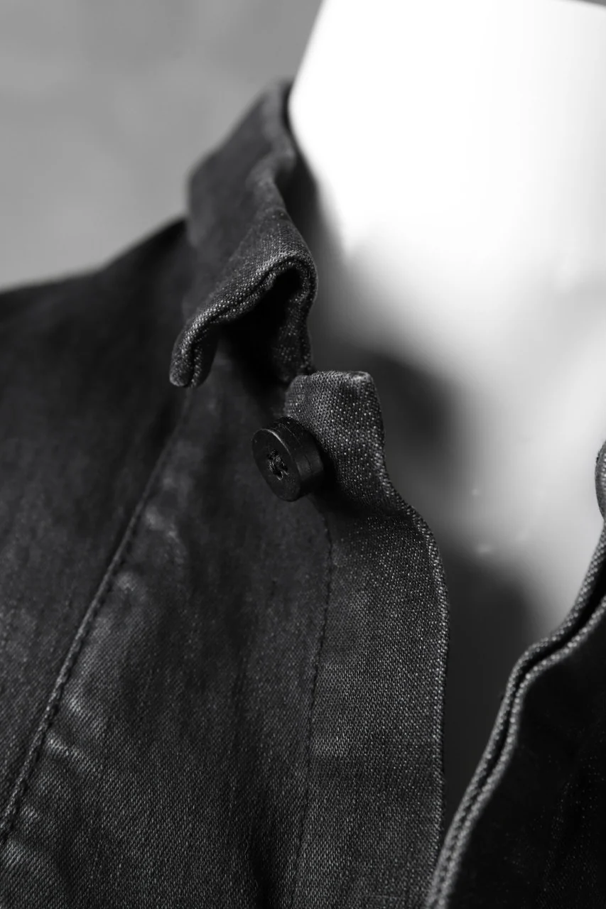 masnada EMBEDDED JEANS JACKET / DENIM ELASTICZZATO (BLACK) - Image 23