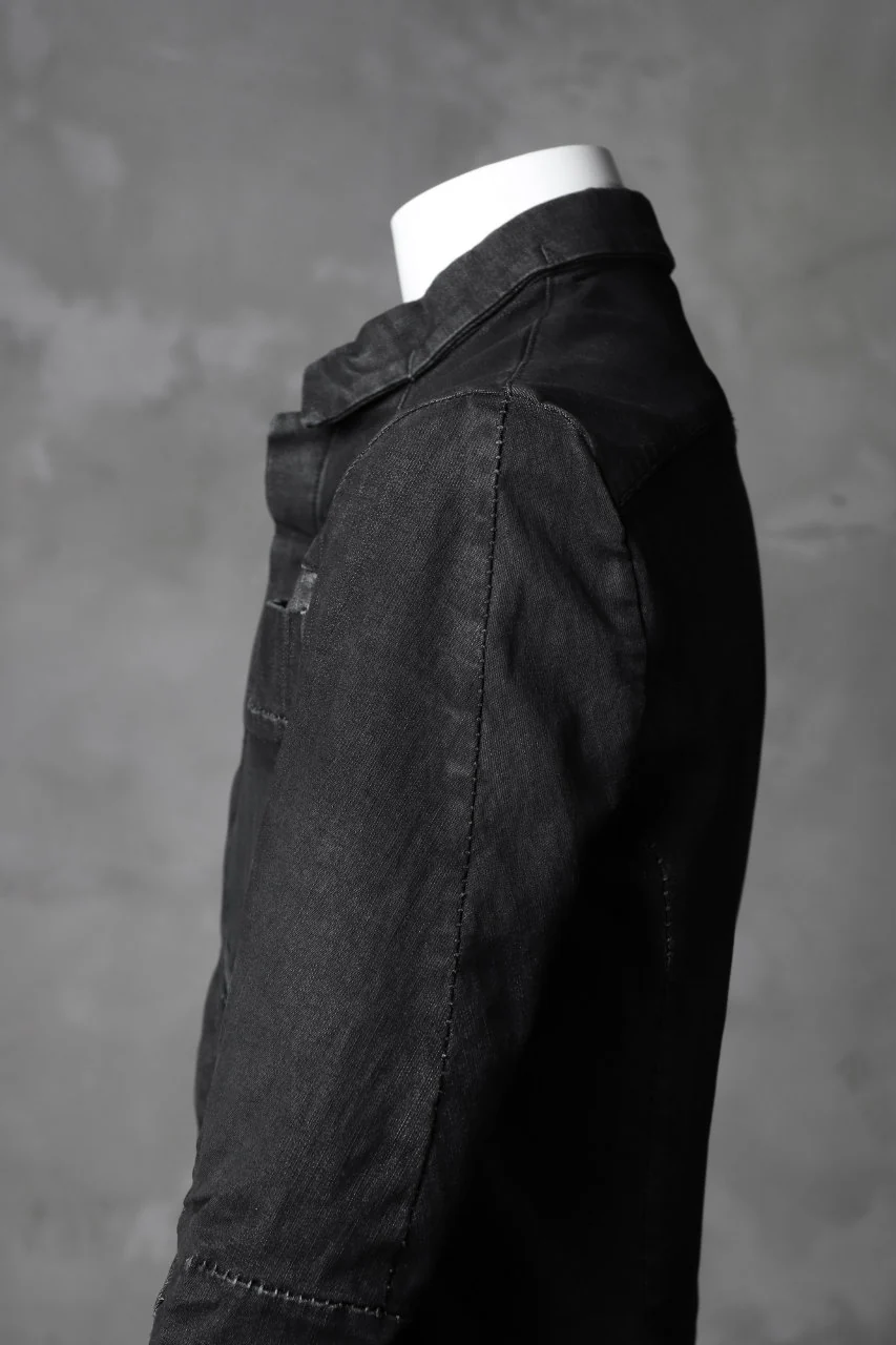 masnada EMBEDDED JEANS JACKET / DENIM ELASTICZZATO (BLACK) - Image 26