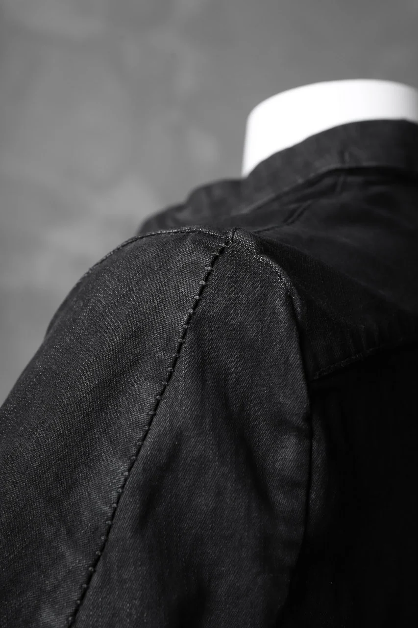 masnada EMBEDDED JEANS JACKET / DENIM ELASTICZZATO (BLACK) - Image 27