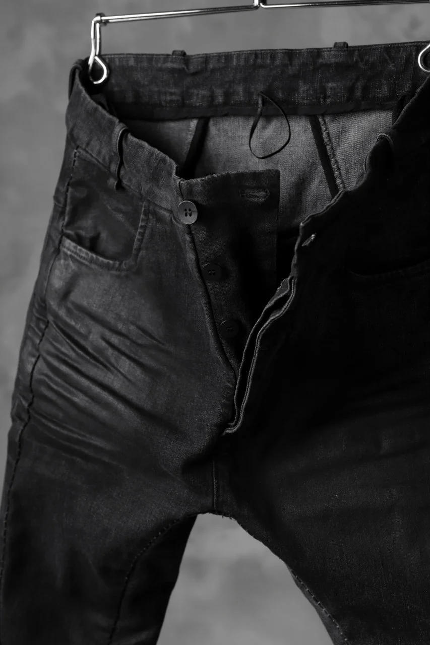 masnada EMBEDDED SLIM PANTS / DENIM ELASTICZZATO (BLACK) - Image 19