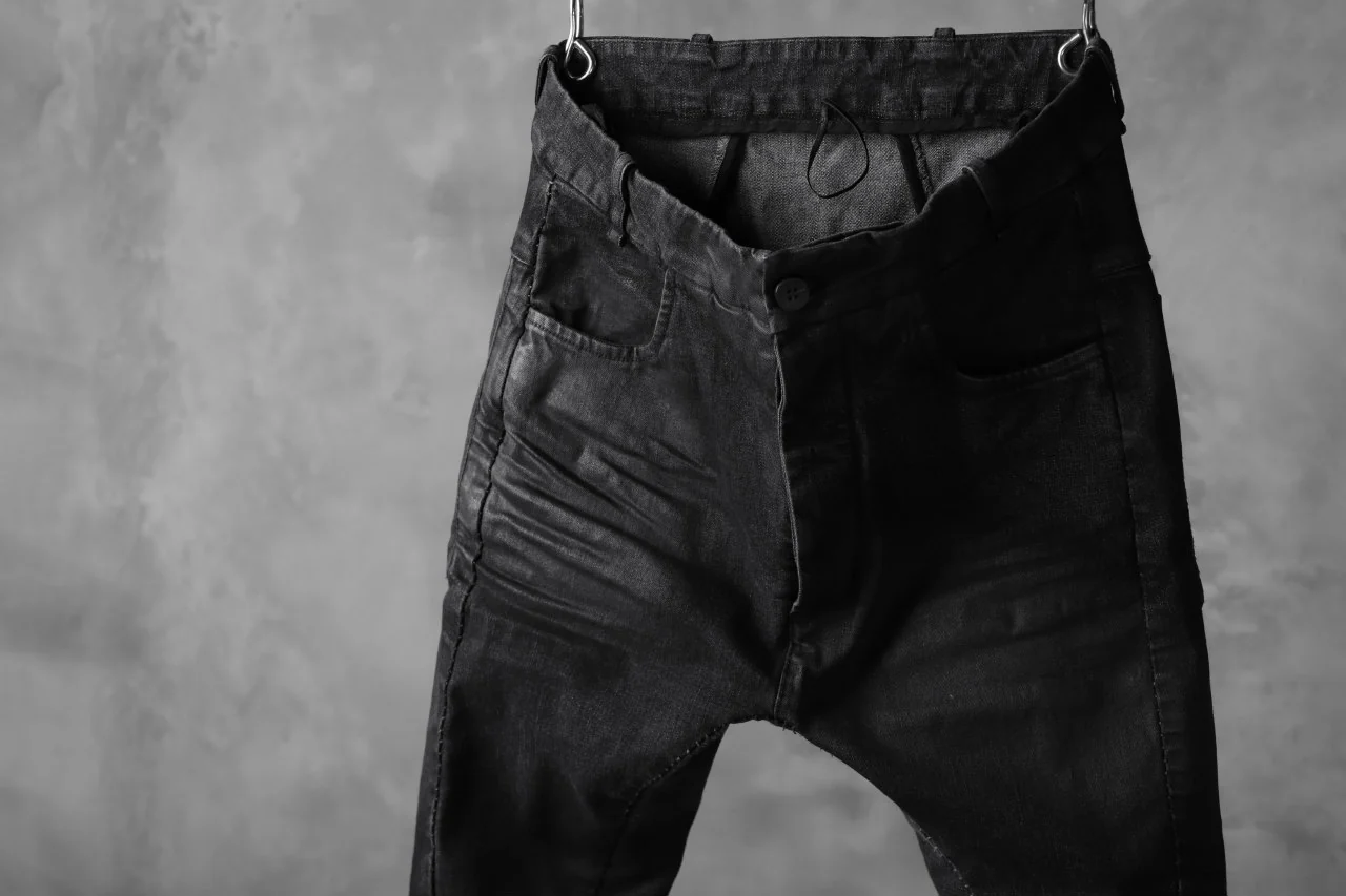masnada EMBEDDED SLIM PANTS / DENIM ELASTICZZATO (BLACK) - Image 22